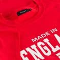 Made In England red T-shirt with White Dragon woven patch